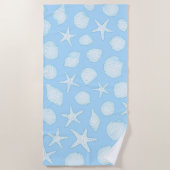 Zeeschelp & Zeesterren – Kust Zomer Vibes Strandlaken (Voorkant)