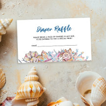 Zeeschelp Zie je snel Baby Shower Luier Raffle