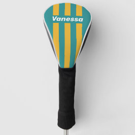 Zeeschelp Zonsopgang Speld Strepen met Naam Golfheadcover