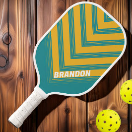 Zeeschelp Zonsopgang Vintage Chevron Vervaging met Pickleball Paddle