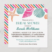 Zeeschelpdierthema Bridal Shower Uitnodiging (Voorkant / Achterkant)