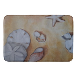 Zeeschelpen aan de kust badmat