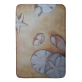 Zeeschelpen aan de kust badmat (Voorkant Verticaal)