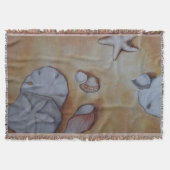 Zeeschelpen aan de kust deken (Voorkant)