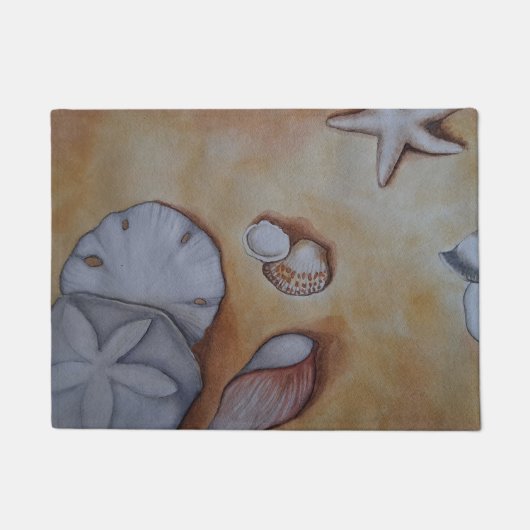 Zeeschelpen aan de kust deurmat (Voorkant)