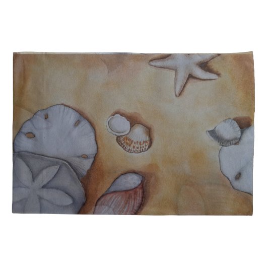 Zeeschelpen aan de kust kussensloop (Achterkant)