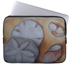 Zeeschelpen aan de kust laptop sleeve