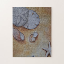 Zeeschelpen aan de kust legpuzzel