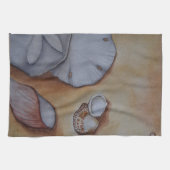 Zeeschelpen aan de kust theedoek (Horizontaal)