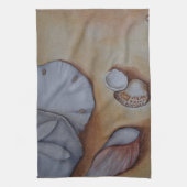 Zeeschelpen aan de kust theedoek (Verticaal)