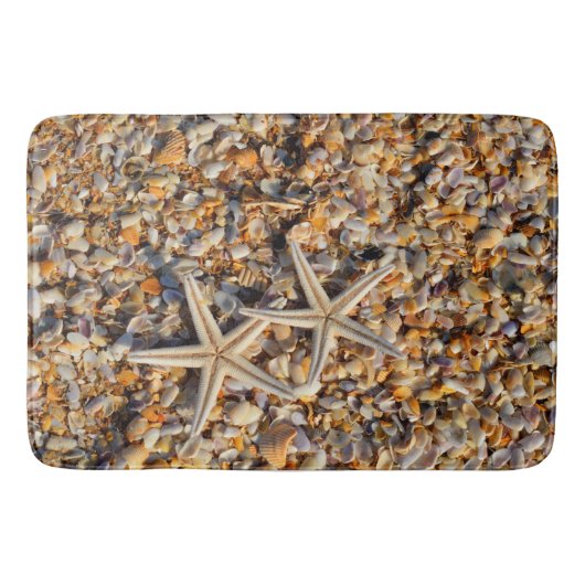 Zeeschelpen aan de wal badmat (Voorkant)