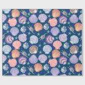 Zeeschelpen abstract patroon cadeaupapier (Vlak)