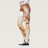 Zeeschelpen achtergrond: mariene thema. leggings (Links)