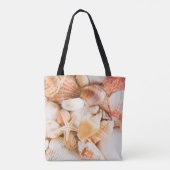 Zeeschelpen achtergrond: mariene thema. tote bag (Achterkant)