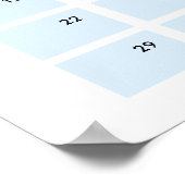 Zeeschelpen Baby Shower Verwachte Datum Poster (Hoek)