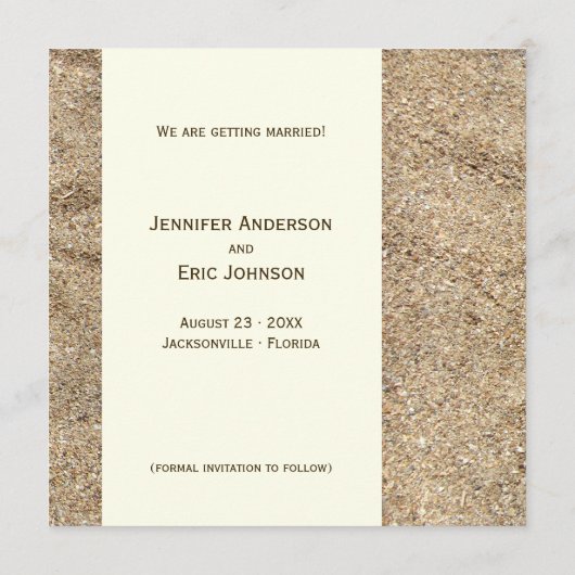 Zeeschelpen - Bewaar de datum aankondiging (Achterkant)