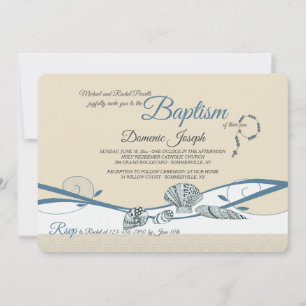 Zeeschelpen bij de Shore Invitation Kaart
