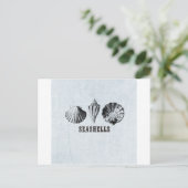  zeeschelpen briefkaart (Staand voorkant)