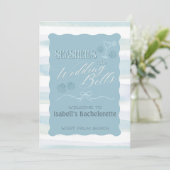 Zeeschelpen & Bruiloftbellen Bachelorette Reisplan Kaart (Staand voorkant)