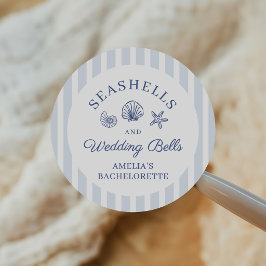 Zeeschelpen & Bruiloftsklokken Bachelorette-weeken Ronde Sticker