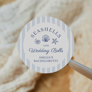 Zeeschelpen & Bruiloftsklokken Bachelorette-weeken Ronde Sticker