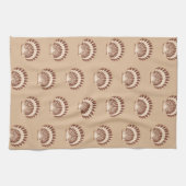 Zeeschelpen — bruin en beige theedoek (Horizontaal)