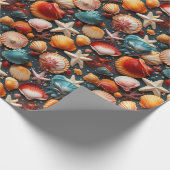 Zeeschelpen Cadeaupapier (Hoek)