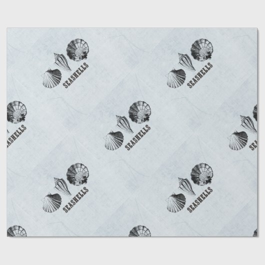  zeeschelpen cadeaupapier (Vlak)