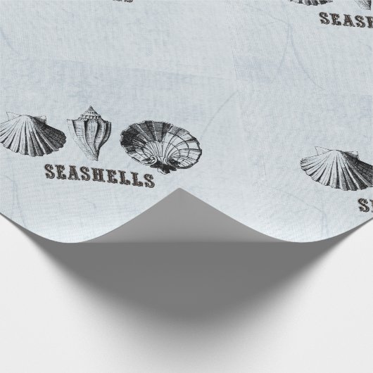 zeeschelpen cadeaupapier (Hoek)