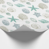 Zeeschelpen Cadeaupapier (Hoek)