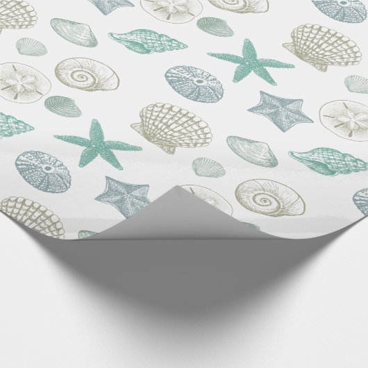 Zeeschelpen Cadeaupapier (Hoek)
