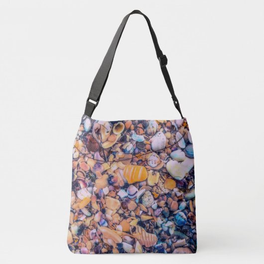 Zeeschelpen en keelschepen crossbody tas (Achterkant)