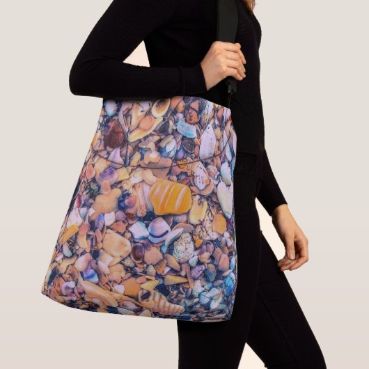 Zeeschelpen en keelschepen crossbody tas (Dichtbij)