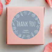 Zeeschelpen en Star Fish Vrijgezellenfeest Bedankt Ronde Sticker