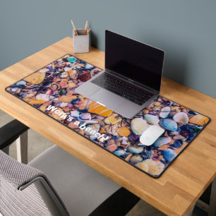 Zeeschelpen en steentjes Desk Mat