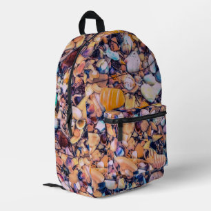 Zeeschelpen en steentjes Print Cut Sew Bag Bedrukte Rugzak