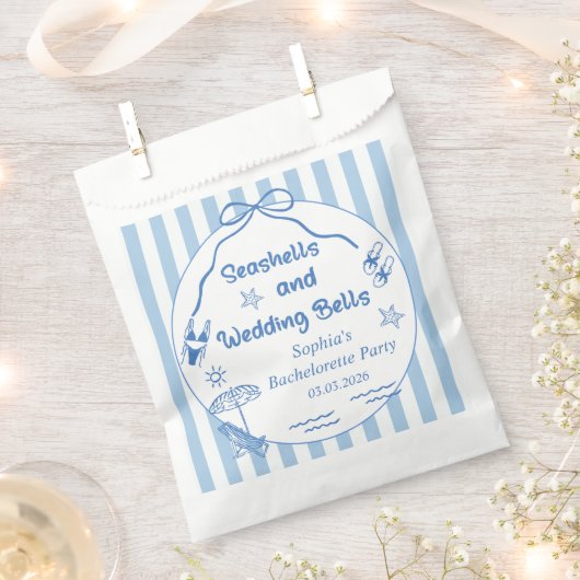 Zeeschelpen en Trouwbellen Bachelorette-feest Bedankzakje (Geknipt)