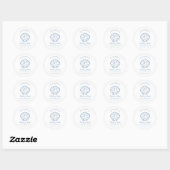 Zeeschelpen en Trouwbellen Bachelorette Feest Ronde Sticker (Vel)