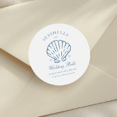 Zeeschelpen en Trouwbellen Bachelorette Feest Ronde Sticker