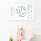 Zeeschelpen en Trouwbellen Bachelorette Feest Spandoek (Insitu)