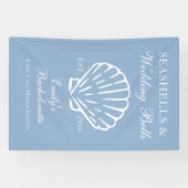 Zeeschelpen en Trouwbellen Bachelorette Feest Spandoek (Horizontaal)