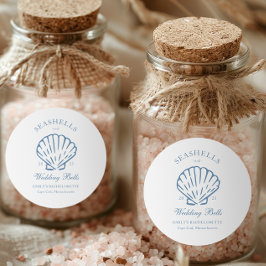 Zeeschelpen en Trouwbellen Bachelorette-feestje Ronde Sticker