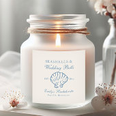 Zeeschelpen en Trouwbellen Bachelorette-feestje Vierkante Sticker