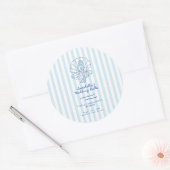 Zeeschelpen en Trouwbellen Bachelorette Ronde Sticker (Envelop)