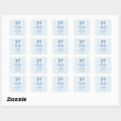 Zeeschelpen en Trouwbellen Bachelorette  Vierkante Sticker (Vel)
