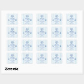 Zeeschelpen en Trouwbellen Bachelorette  Vierkante Sticker (Vel)