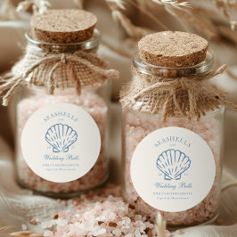 Zeeschelpen en Trouwklokken Bachelorette Feest Ronde Sticker