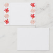 Zeeschelpen en Visitekaartje van koraal (Voorkant / Achterkant)