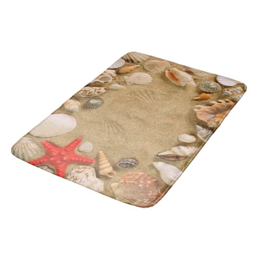 zeeschelpen en zand badmat (Gekanteld)