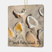 Zeeschelpen en zandduinen keramisch ornament (Links)